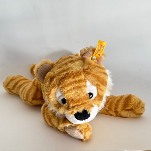 New soft Steiff 067600 Soft Cuddly Friends Toni Tiger Cub 12" floppy‎ cuddly NWT - Picture 2 of 12